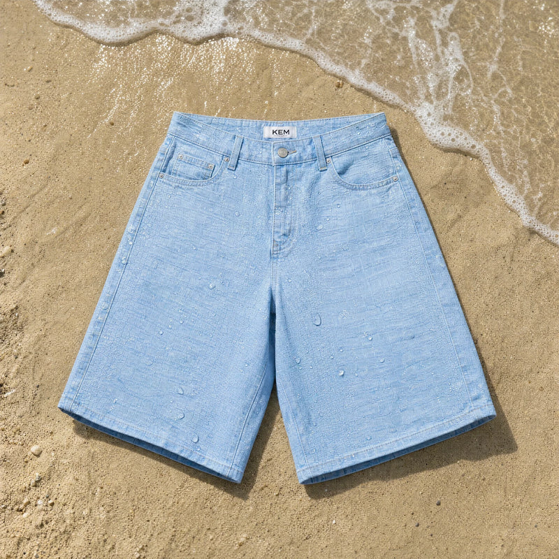 Tidal Croc Denim Shorts